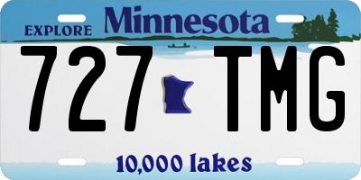 MN license plate 727TMG