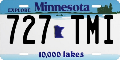 MN license plate 727TMI