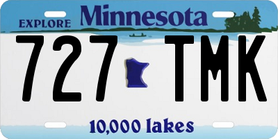 MN license plate 727TMK
