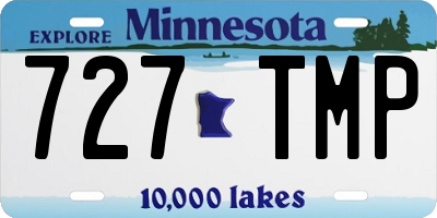 MN license plate 727TMP