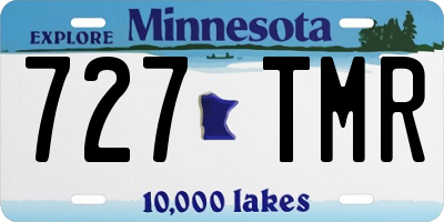 MN license plate 727TMR