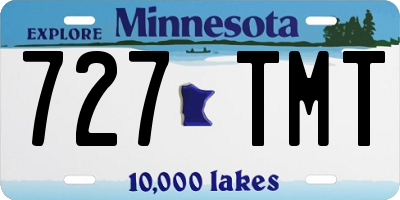 MN license plate 727TMT
