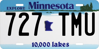 MN license plate 727TMU