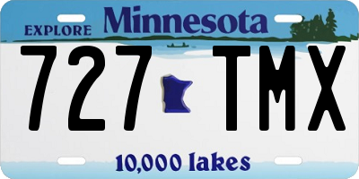 MN license plate 727TMX