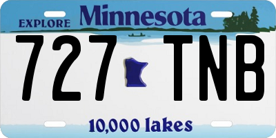 MN license plate 727TNB