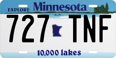MN license plate 727TNF