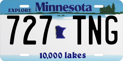 MN license plate 727TNG
