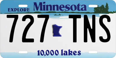 MN license plate 727TNS
