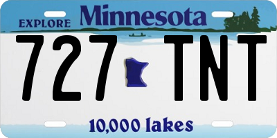 MN license plate 727TNT