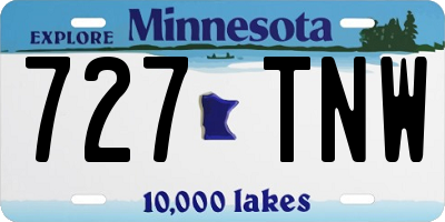 MN license plate 727TNW