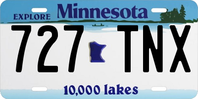 MN license plate 727TNX