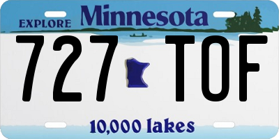 MN license plate 727TOF