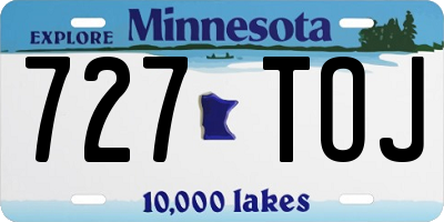 MN license plate 727TOJ