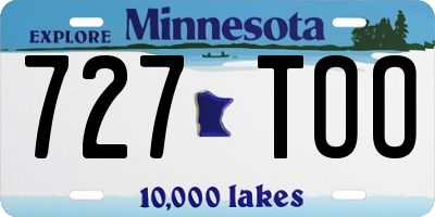 MN license plate 727TOO