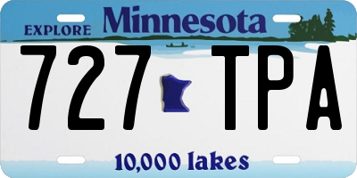 MN license plate 727TPA