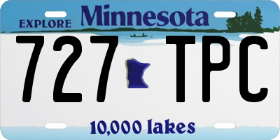 MN license plate 727TPC