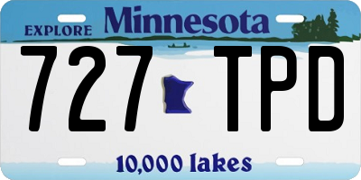MN license plate 727TPD