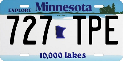 MN license plate 727TPE