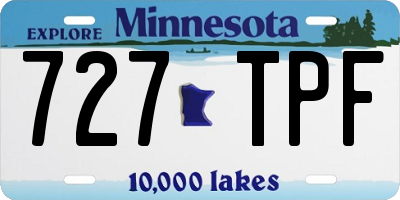 MN license plate 727TPF