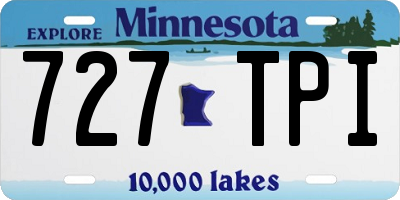 MN license plate 727TPI