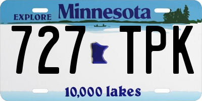 MN license plate 727TPK