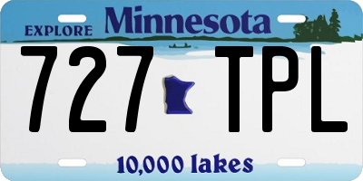 MN license plate 727TPL