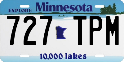 MN license plate 727TPM