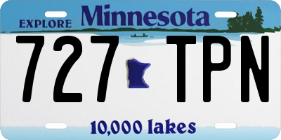 MN license plate 727TPN