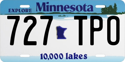MN license plate 727TPO