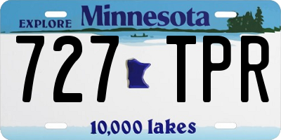 MN license plate 727TPR