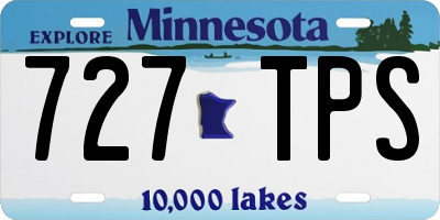 MN license plate 727TPS