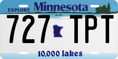 MN license plate 727TPT