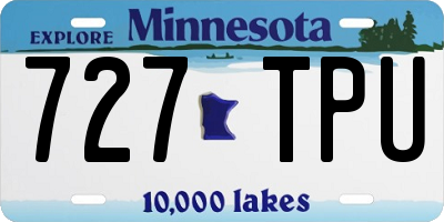 MN license plate 727TPU