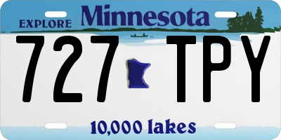 MN license plate 727TPY