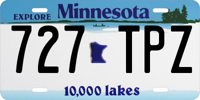 MN license plate 727TPZ