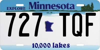 MN license plate 727TQF