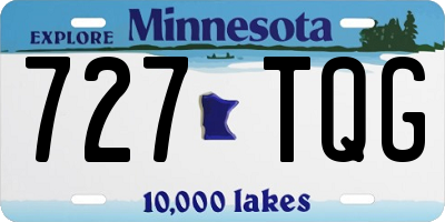 MN license plate 727TQG