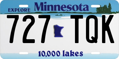MN license plate 727TQK