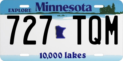 MN license plate 727TQM