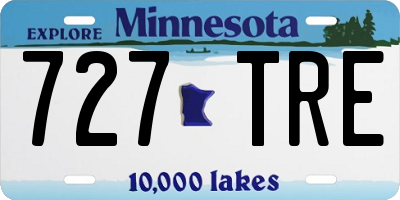 MN license plate 727TRE