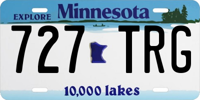 MN license plate 727TRG