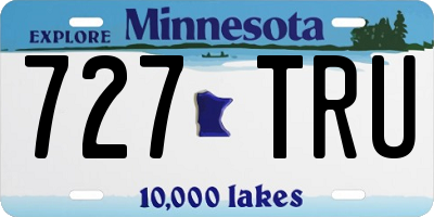 MN license plate 727TRU