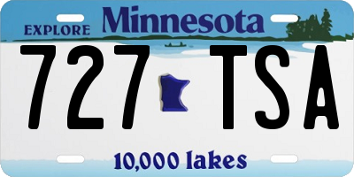 MN license plate 727TSA