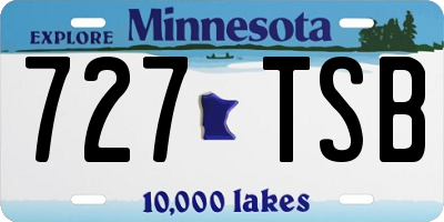 MN license plate 727TSB
