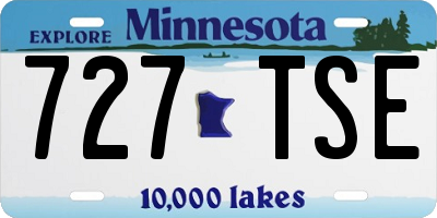 MN license plate 727TSE