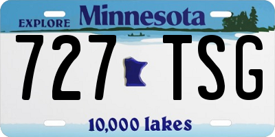 MN license plate 727TSG