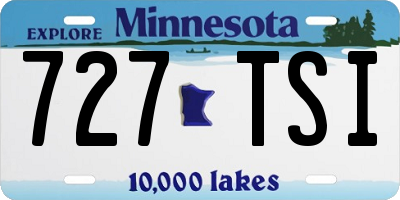 MN license plate 727TSI