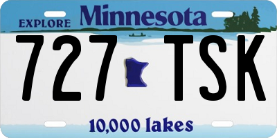 MN license plate 727TSK