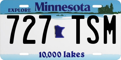 MN license plate 727TSM