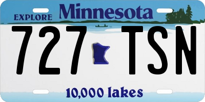 MN license plate 727TSN